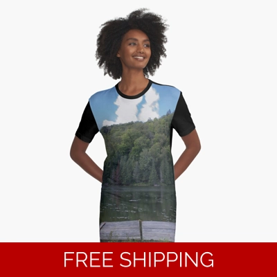 Le Studio Graphic T-Shirt Dress Lake Perry 2020 Docks